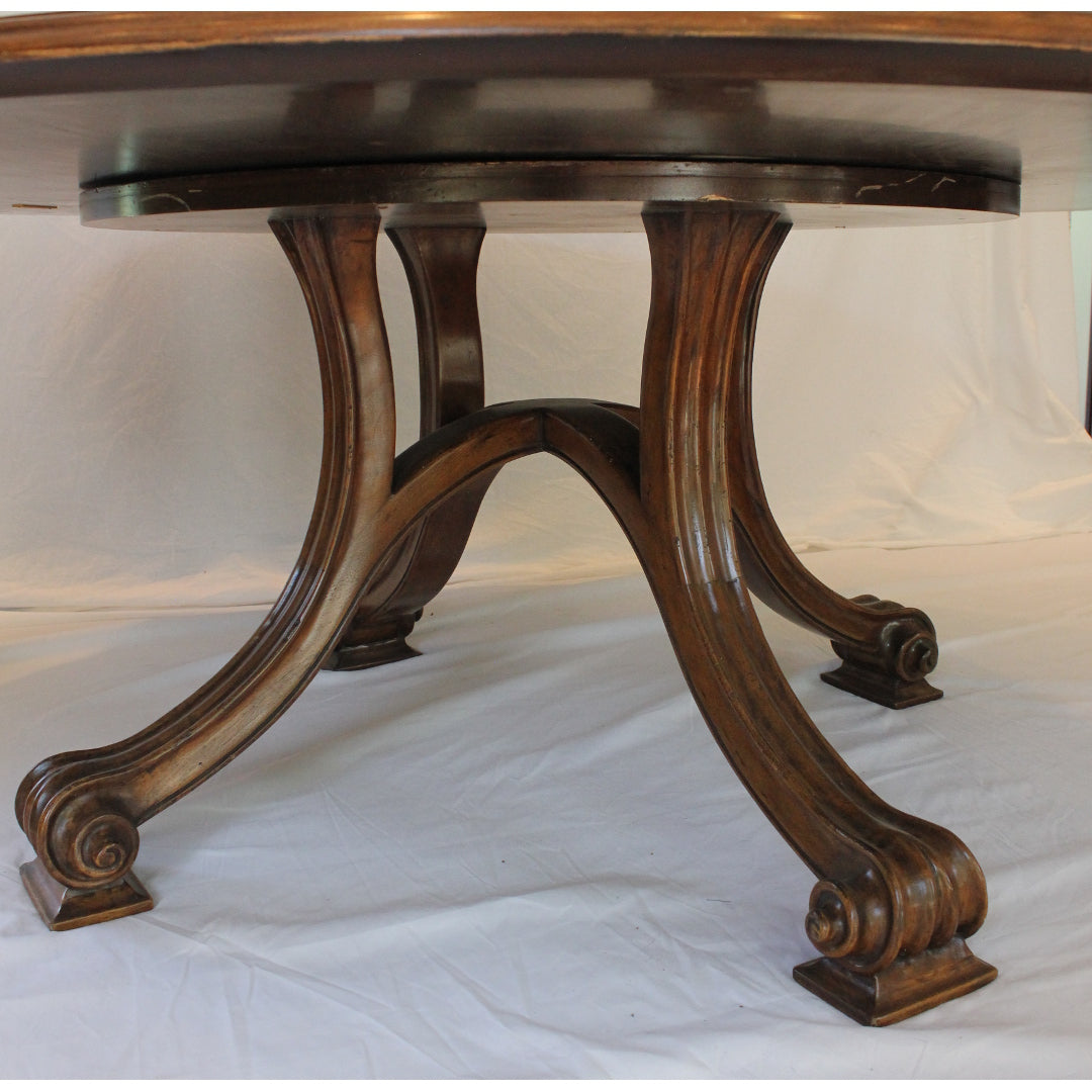 AF1-356: Therien Studio Workshops Large Walnut Circular Dining Table Late 20th Century