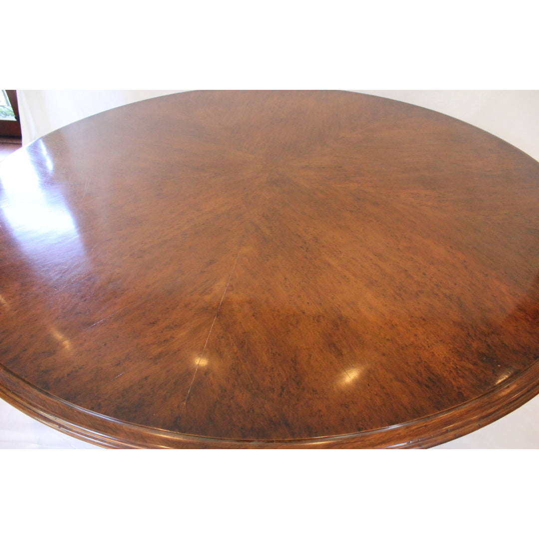 AF1-356: Therien Studio Workshops Large Walnut Circular Dining Table Late 20th Century