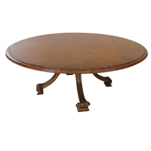 AF1-356: Therien Studio Workshops Large Walnut Circular Dining Table Late 20th Century