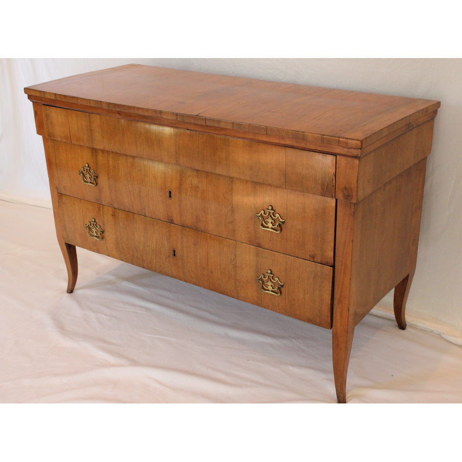 AF4-357: Antique Early 19th Century Northern Italian Veneered Fruitwood Chest of Drawers