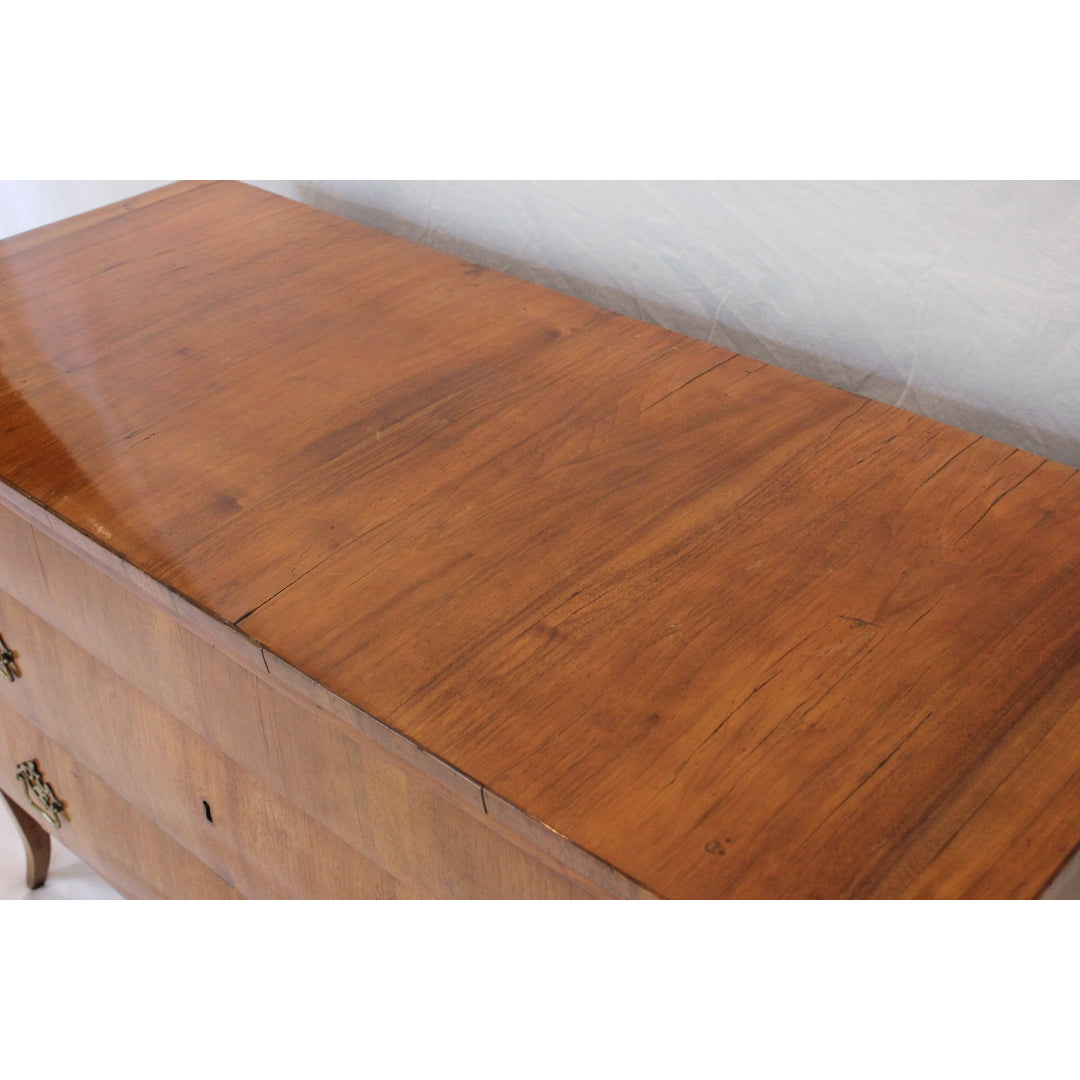 AF4-357: Antique Early 19th Century Northern Italian Veneered Fruitwood Chest of Drawers