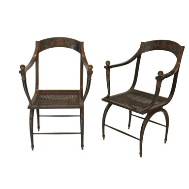 Antique Napoleonic Campaign Arm Chairs | Work of Man