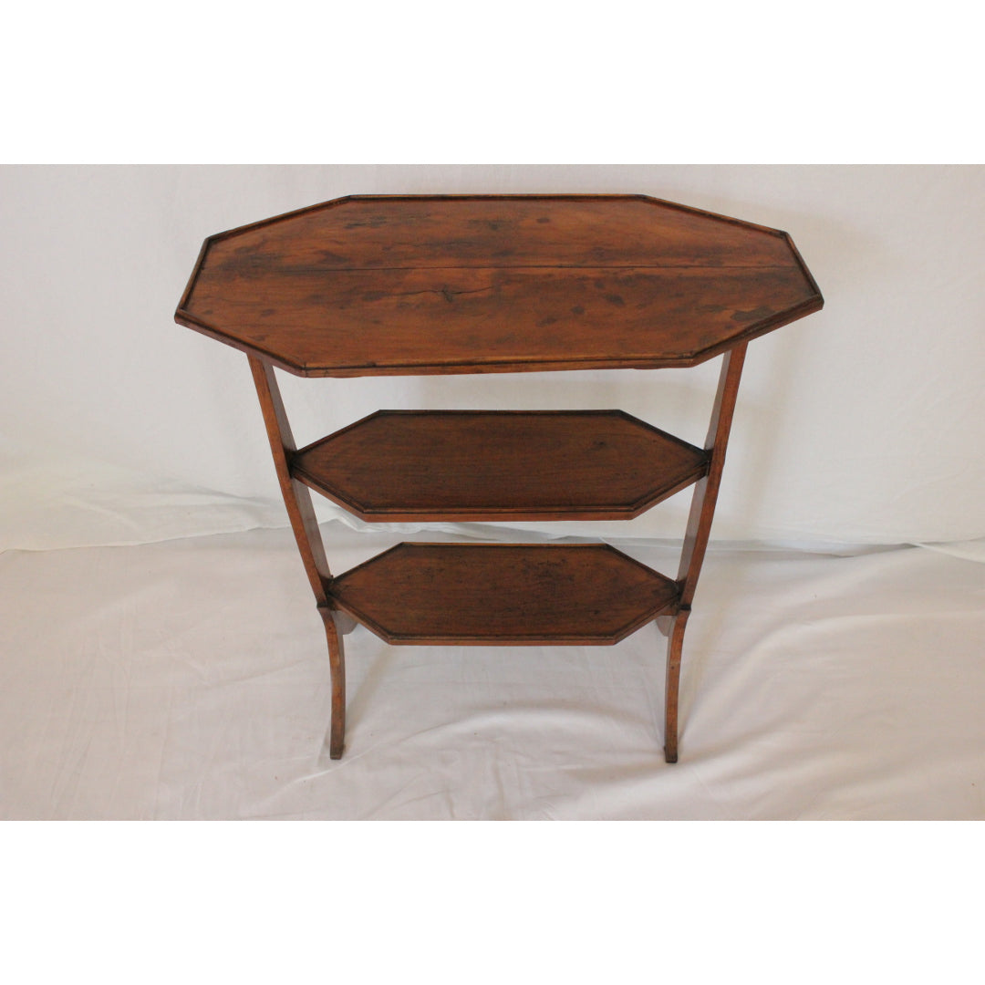 AF1-381 - Antique Late 18th C French Provincial Fruitwood Side Table / Display Stand