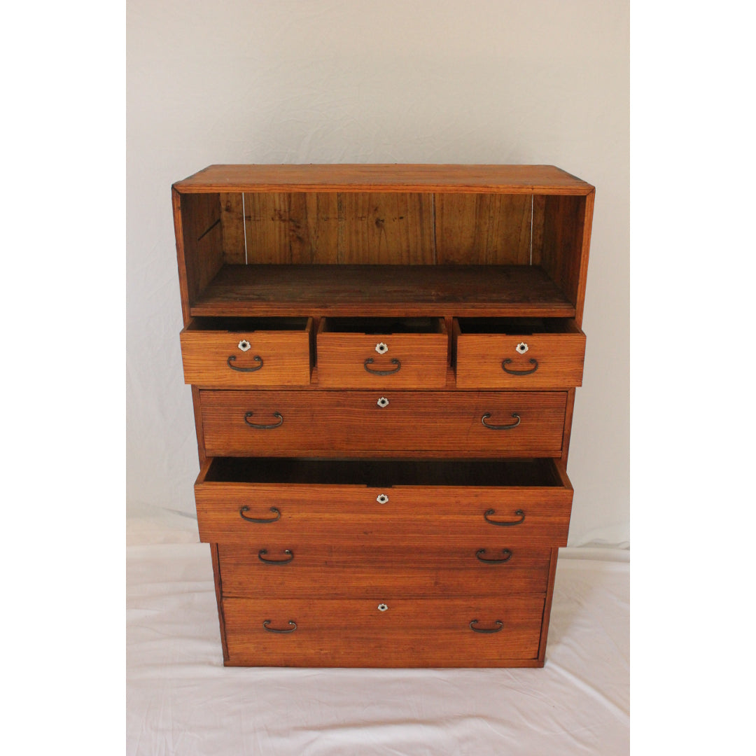 AF4-389: Antique Late 19th Century Japanese Tansu in 4 Sections