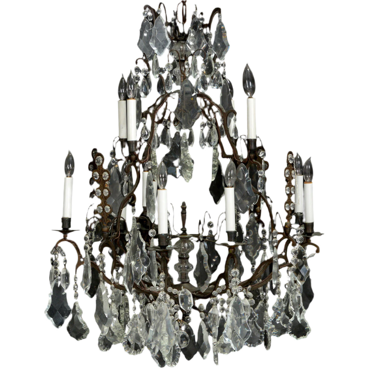 Antique French Regency Twelve Light Crystal Chandelier  | Work of Man