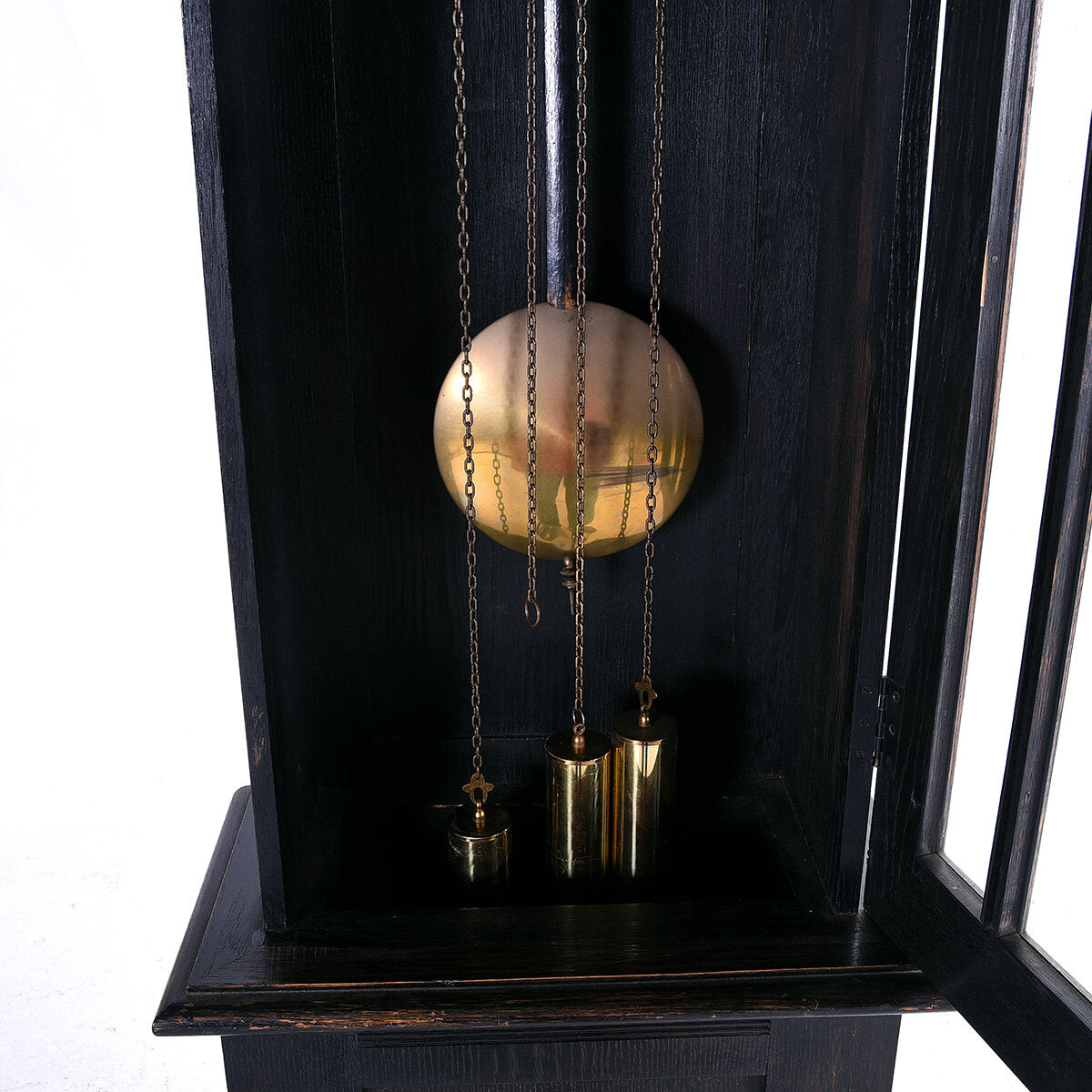 TK1-111: AMERICAN ARTS CRAFTS OAK LONGCASE CLOCK