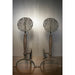 Antique Hand Forged Iron and Bronze Art Nouveau Andirons | Work of Man