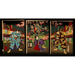 19TH CENTURY JAPANESE WOODBLOCK TRIPTYCH PRINT Painting | Work of Man