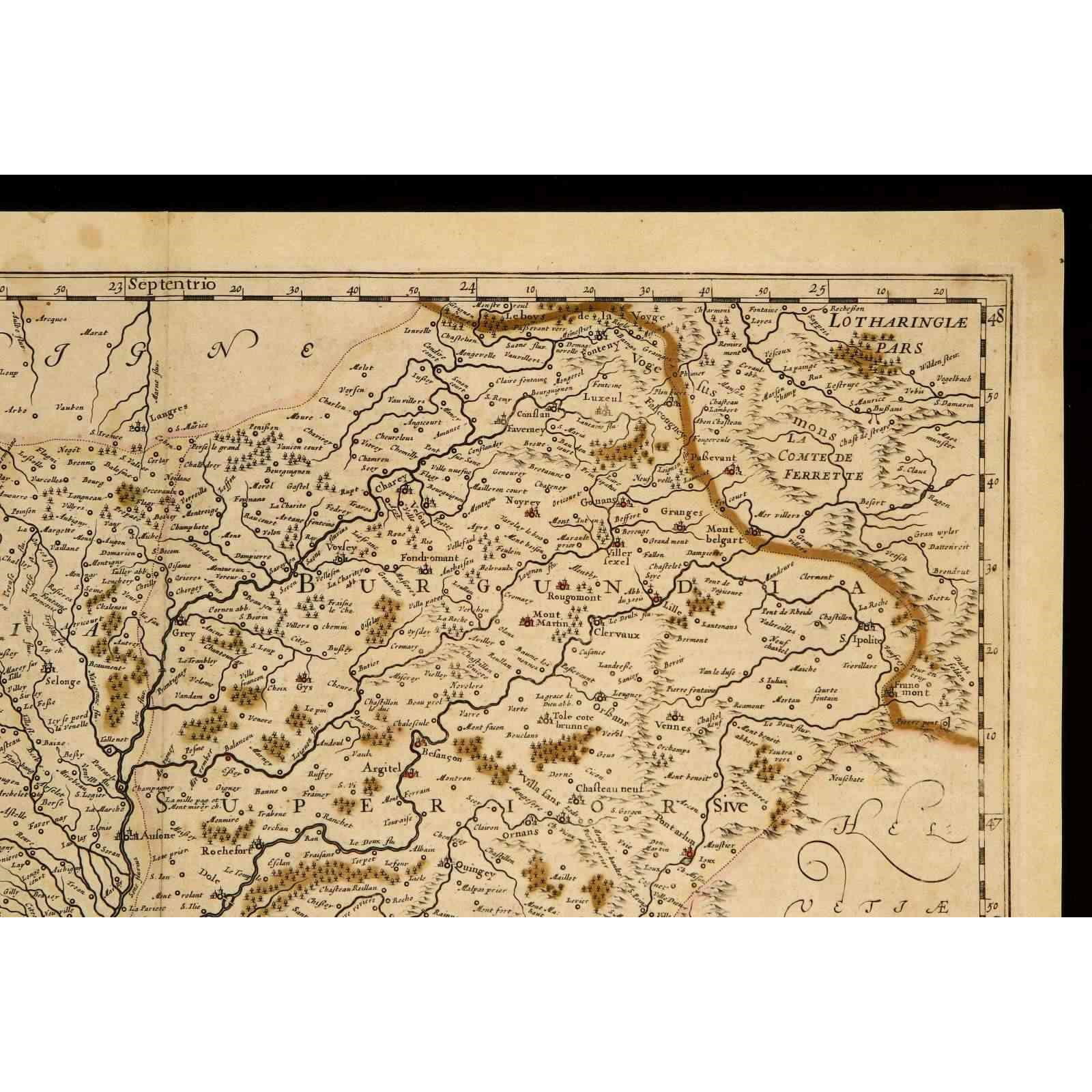 AW7-020: Johannes Jansson - Circa 1653 Map of France - Engraving