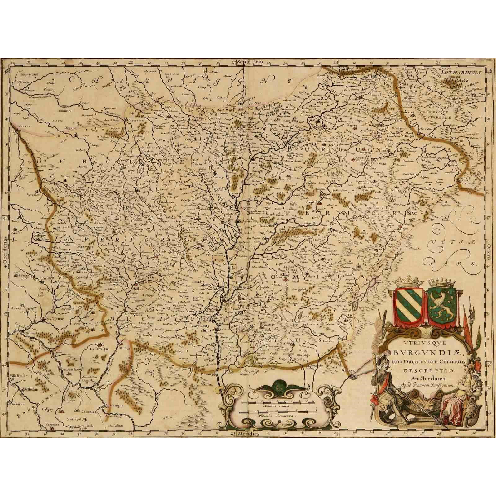 AW7-020: Johannes Jansson - Circa 1653 Map of France - Engraving